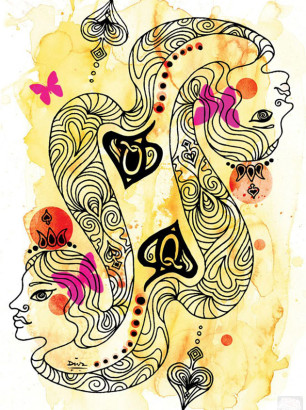 Art-of-Divya-Suvarna_Digital-Art_Art_Playing-Card_Queen-of-Spades