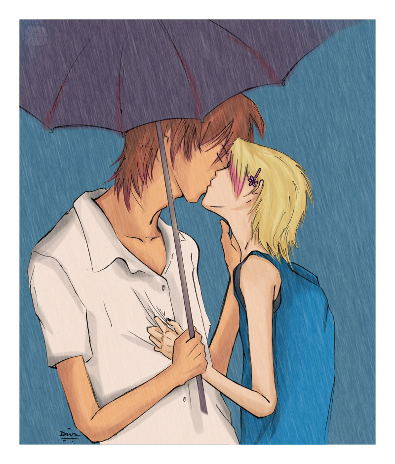 Art-of-Divya-Suvarna_Digital-Art_Art_Kiss-in-the-Rain