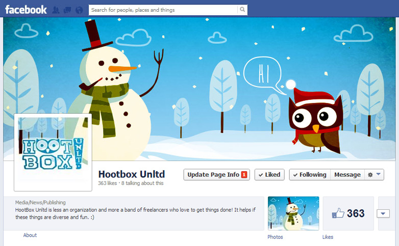 Art-of-Divya-Suvarna_Facebook-owl-cover-art_Hootbox-Unltd_Hello-winter-owl-snowman_10