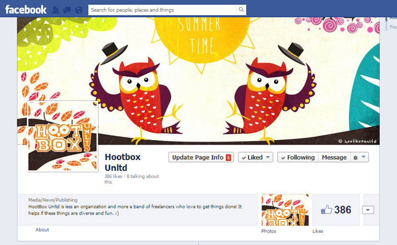 Art-of-Divya-Suvarna_Facebook-owl-cover-art_Hootbox-Unltd_Summertime-dancing-owl_13