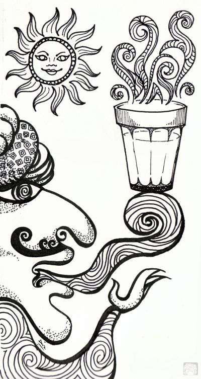 Art-of-Divya-Suvarna_Ink-paint_20091030 Cutting_Chai